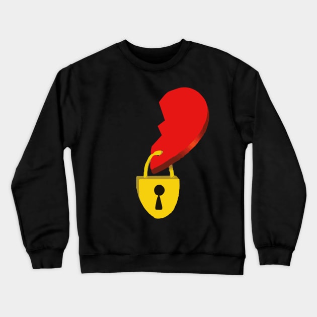 Couple matching shirt, key and lock Crewneck Sweatshirt by Ribsa